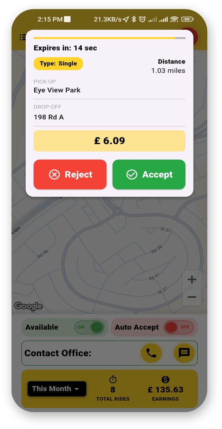Upfront fare display for passengers