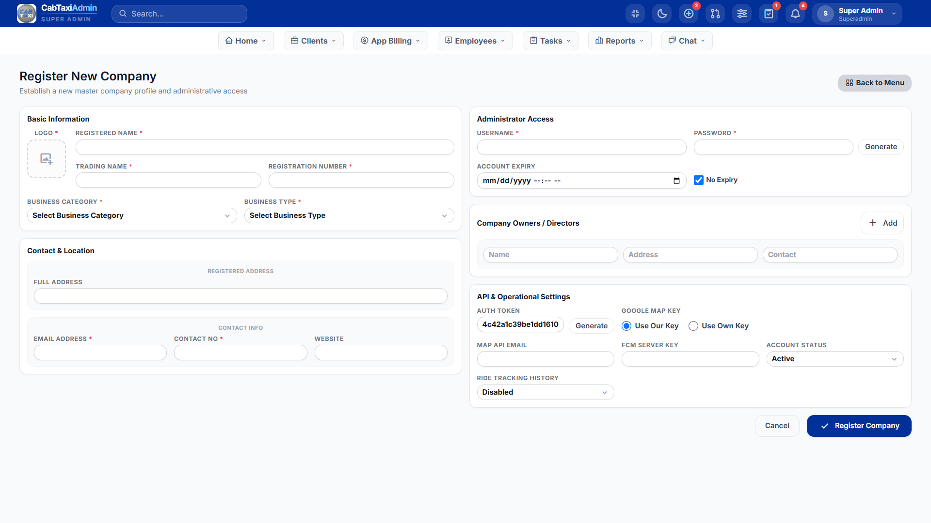 Live fleet tracking dashboard screenshot